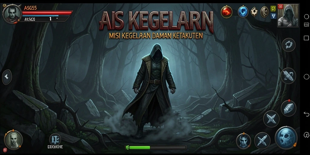 Tampilan gameplay ASG55 yang menyeramkan dan menakutkan.