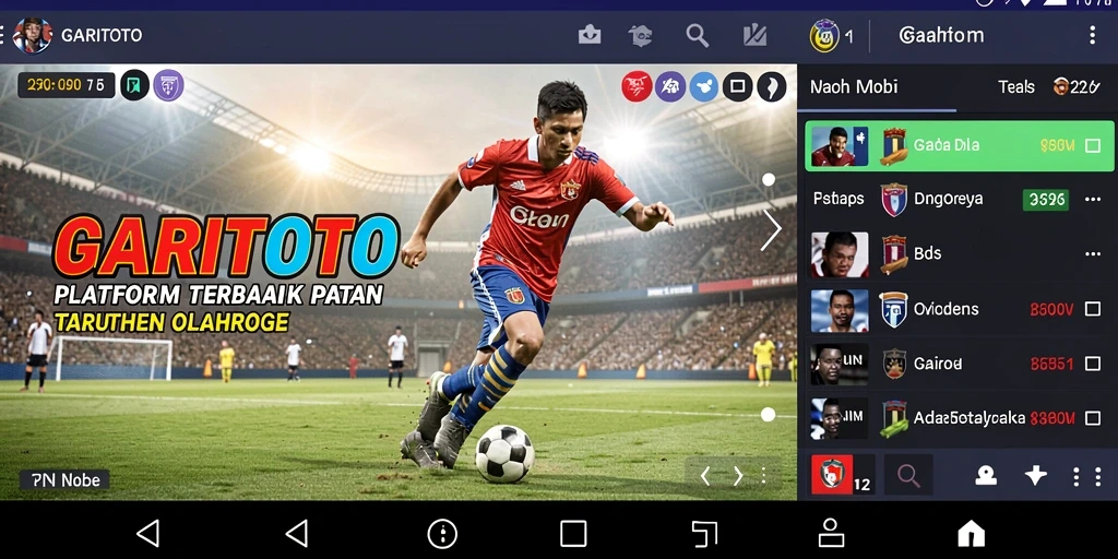 Screenshot menampilkan tampilan taruhan menarik di GARITOTO.