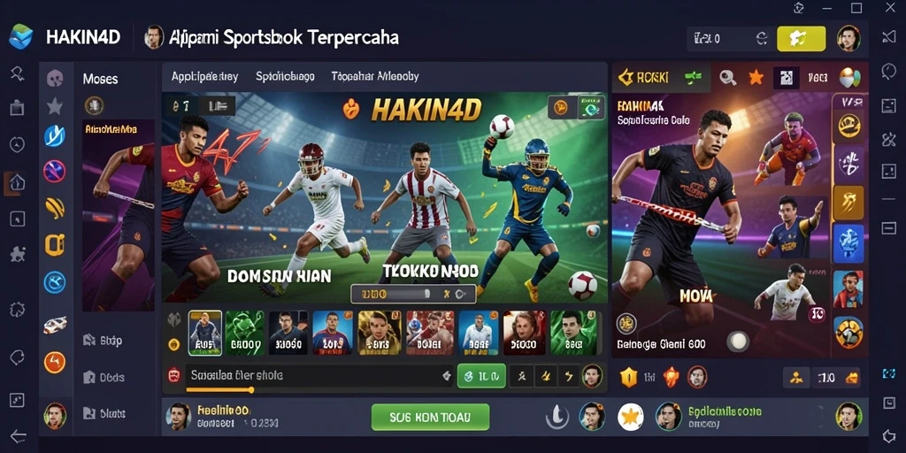 Tampilan utama HAKIN4D dengan berbagai pilihan taruhan olahraga.