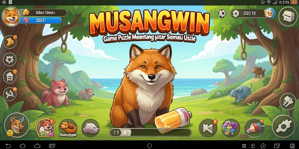 Screenshot utama MUSANGWIN menampilkan gameplay Puzzle yang seru dan menantang.