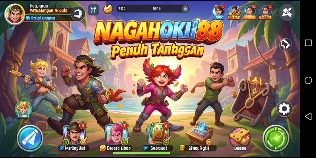 Tampilan gameplay seru NAGAHOKI88 yang penuh warna dan tantangan.