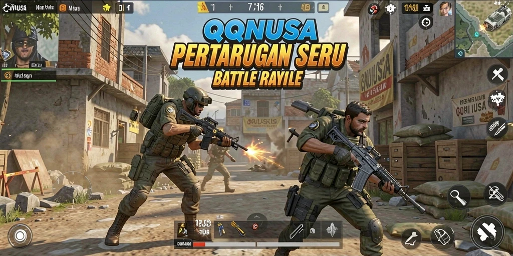 Tampilan screenshot gameplay QQNUSA yang penuh aksi dan strategi.
