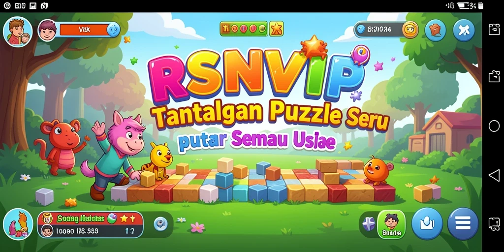 Tampilan menarik dari gameplay RSNVIP yang penuh tantangan puzzle.