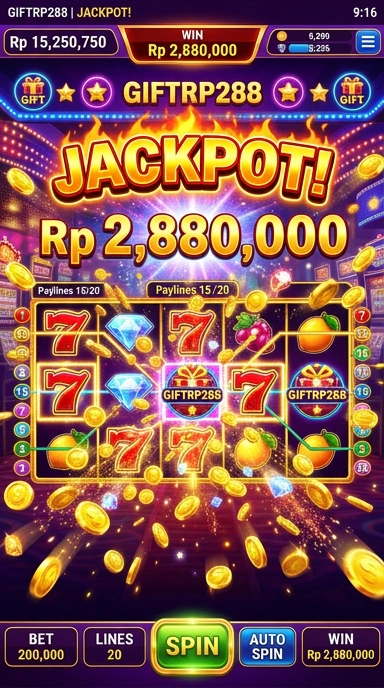 Tampilan antarmuka pengguna giftrp288 yang sederhana dan menarik.